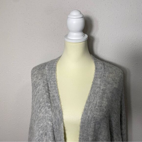 H&M Long Line Open Front Wool Blend Soft Minimalist Cardigan Women's Size Medium - Picture 11 of 15